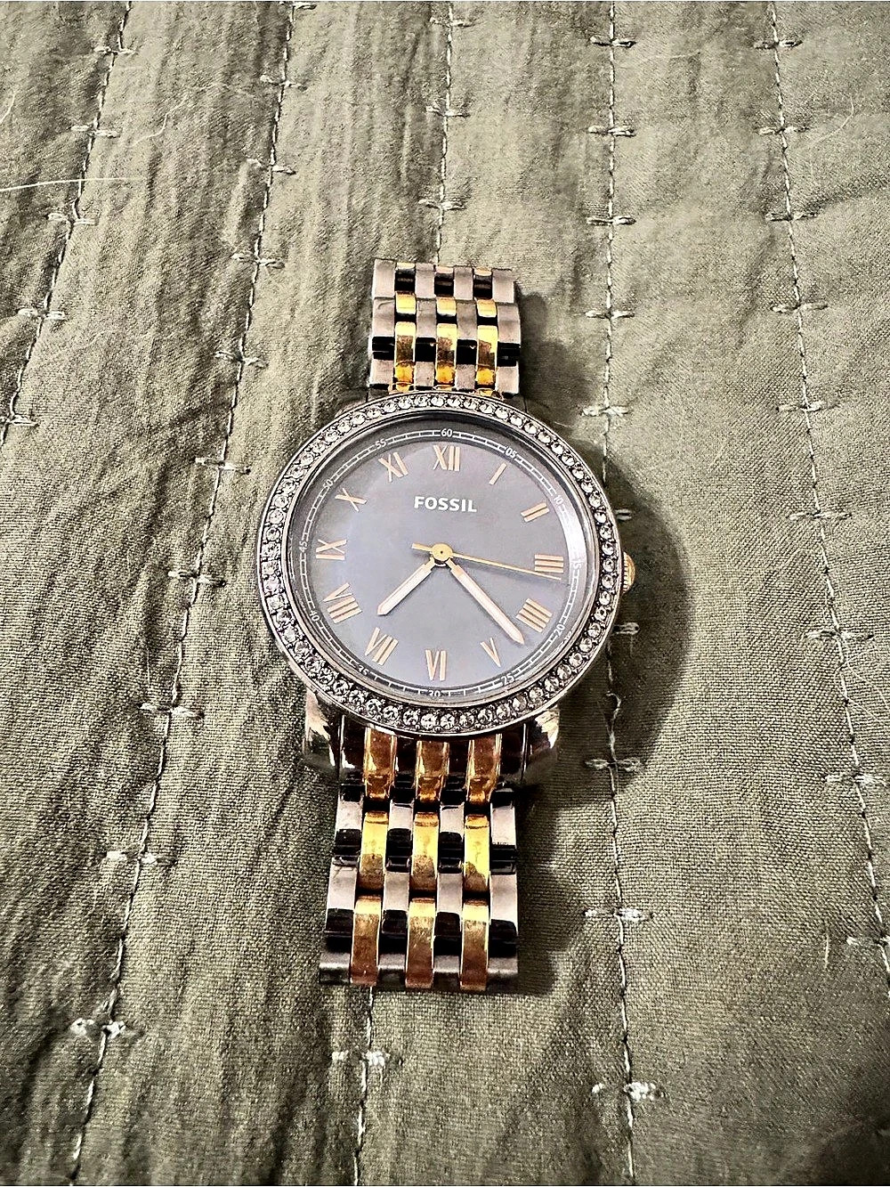 Fossil Rose Gold & Black Tone Watch